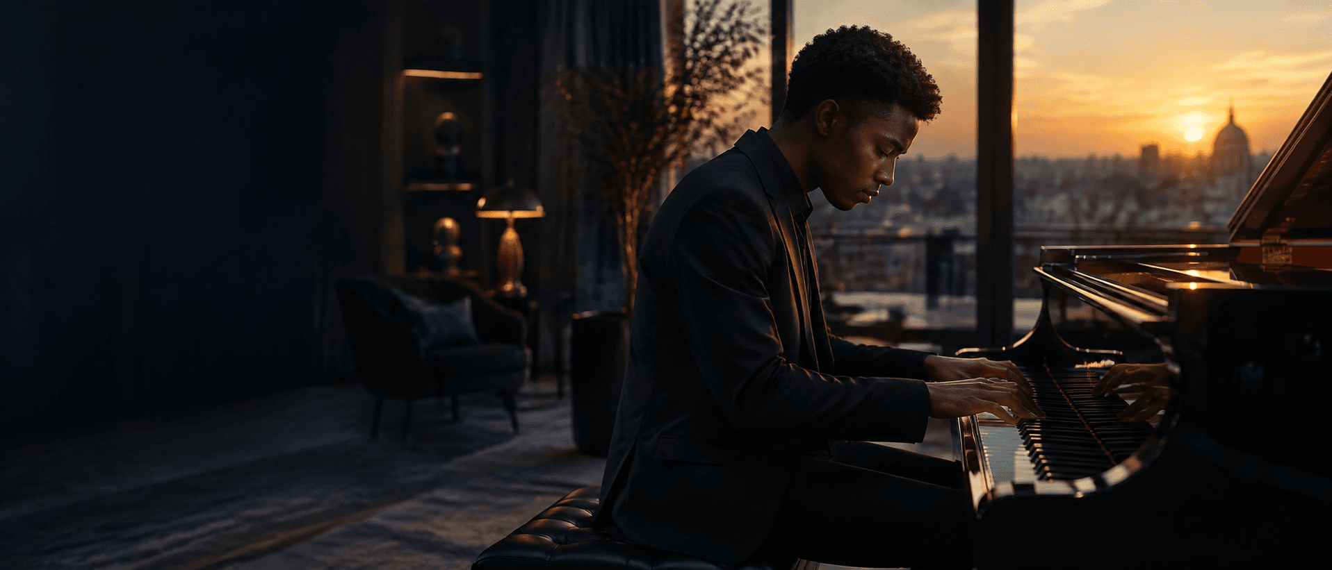 Pianiste jouant du piano